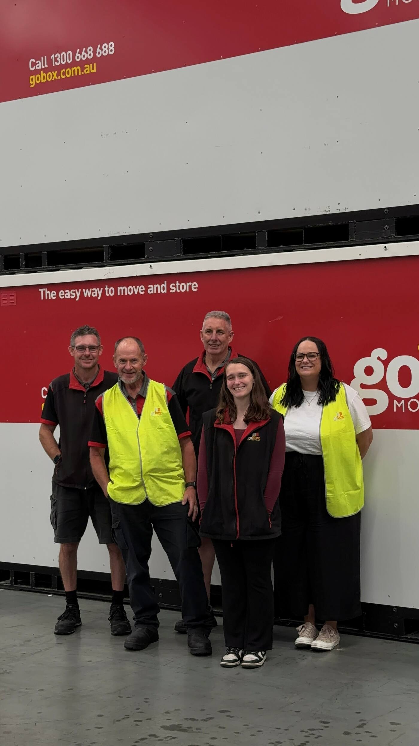 The gobox team at the Dandenong South warehouse