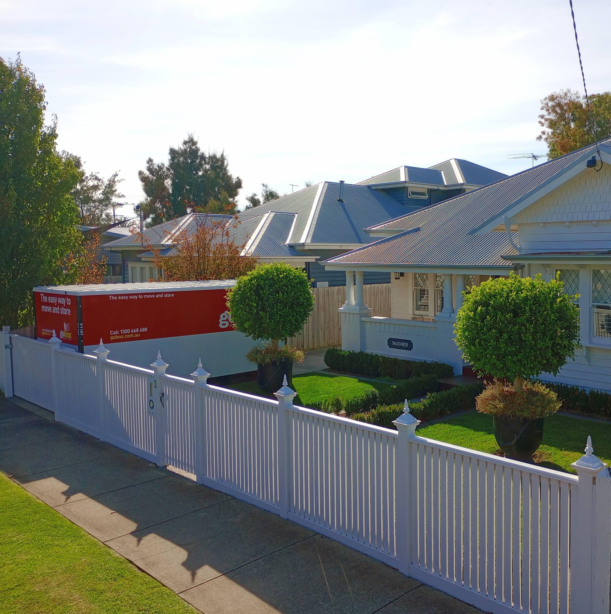 gobox unit delivered to a home during renovations